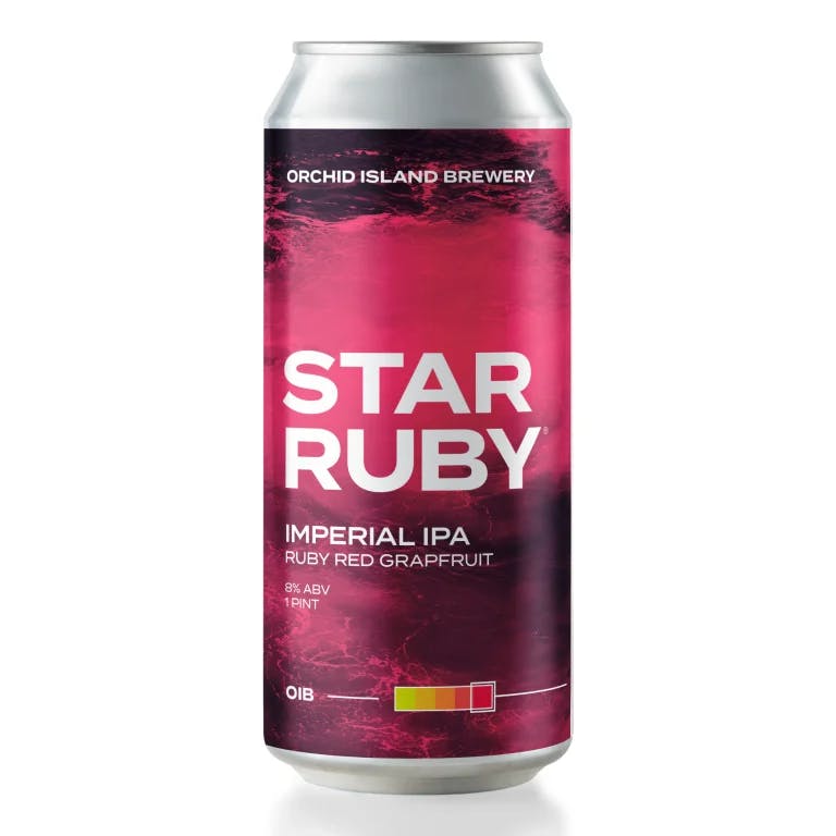 OIB Star Ruby label design